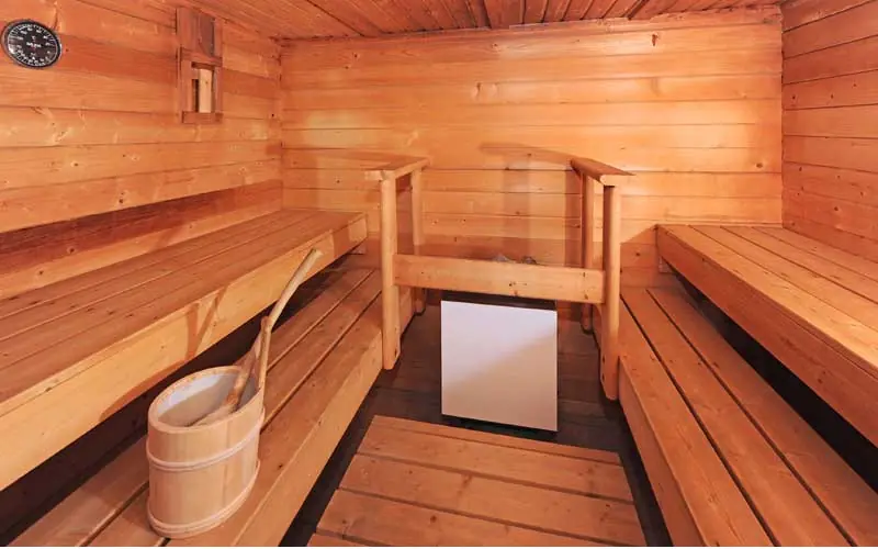 Blick in die Sauna der Berghof Pension Wiesfleck in Gries
