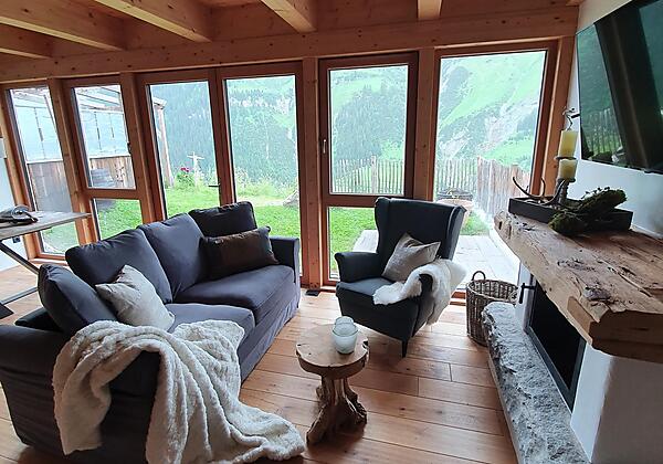 Bichlhof Kaisers Wohnzimmer mit Kamin