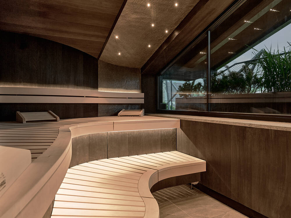 Sauna mit Aussicht im TIARA SPA adults only im Wellnesshotel die HOCHKÖNIGIN in Maria Alm
