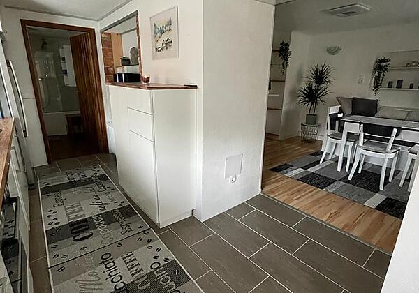 Küche mit Wohnzimmer