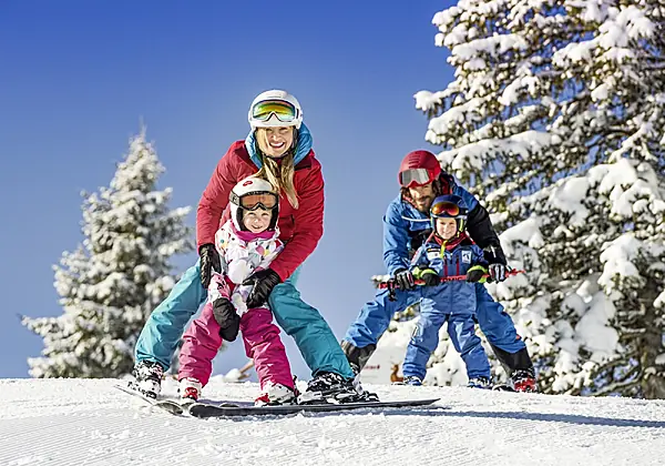 Familien-Skifahren