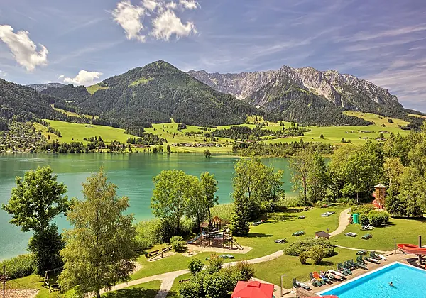 Panorama_Walchsee und Kaisergebirge