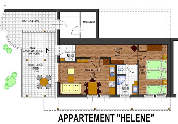 Grundriss App. " Helene"