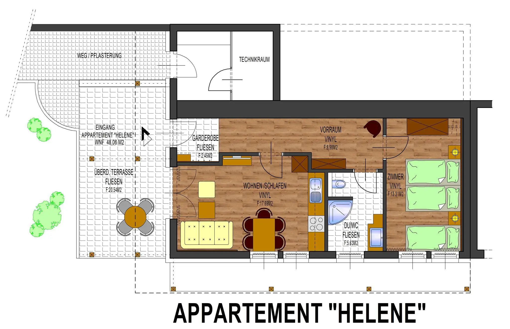Grundriss App. " Helene"