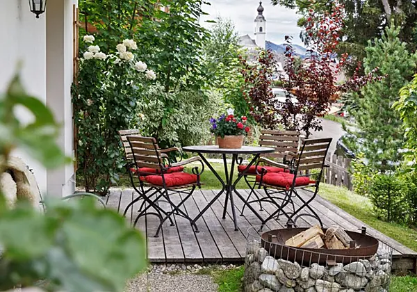 Terrasse vor der Ferienwohnung