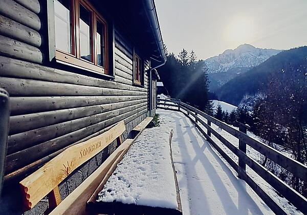 Sonnenbankerl im Winter