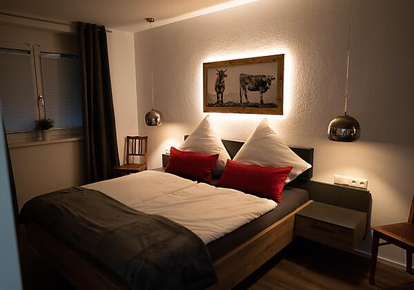 Schlafzimmer beleuchtet