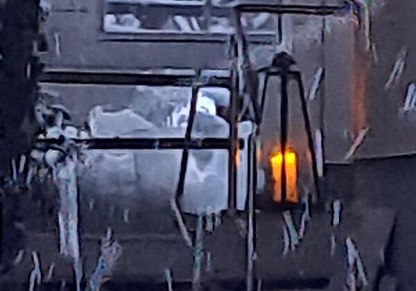 Überdachter Eingangsbereich