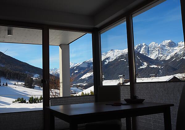 Glücksplatzl Mieders Ausblick vom Sofa