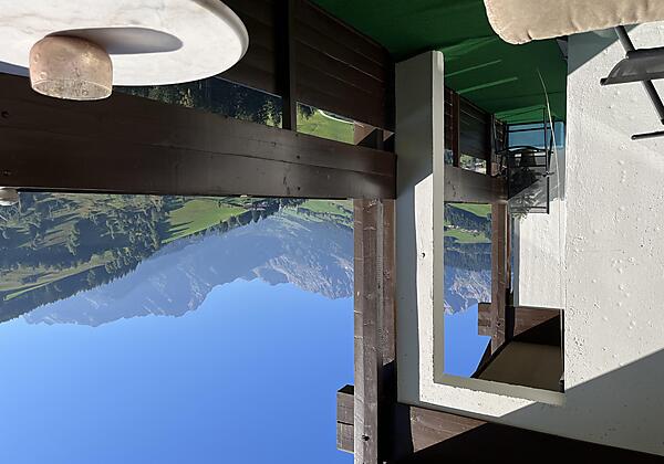 Loggia Blick vom Sofa