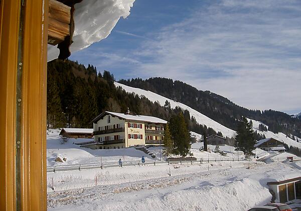 Blick vom Balkon im Winter