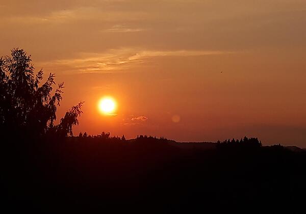 Sonnenuntergang vom Balkon aus
