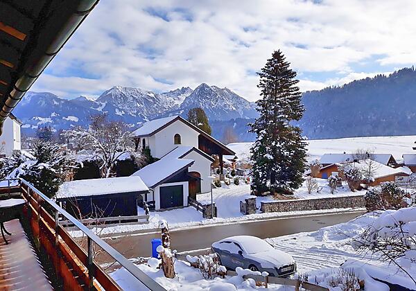 Winterlandschaft vom Südbalkon