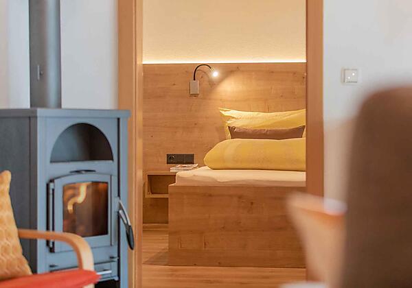 Blick ins Schlafzimmer - Ferienwohnung Gabi