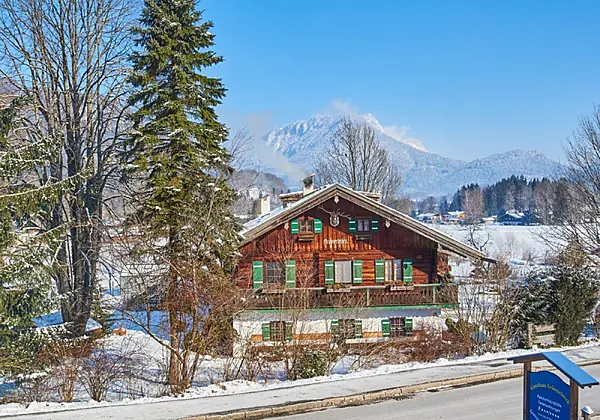 Aussicht vom Wintergarten Ferienwohnung Untersberg