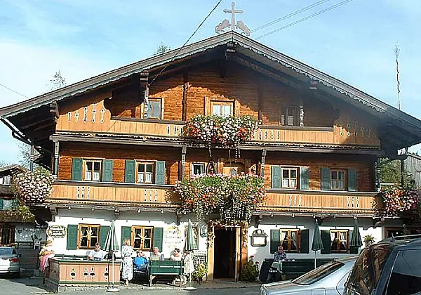 Blick auf den Gasthof Lanzenhof in Going am Wilden Kaiser