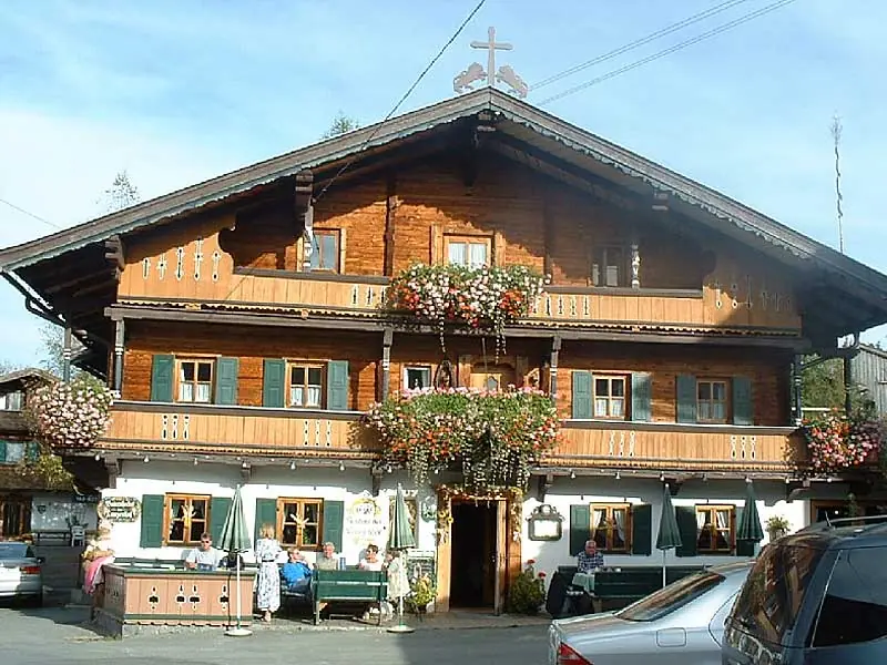 Blick auf den Gasthof Lanzenhof in Going am Wilden Kaiser