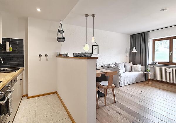 Blaumeise Küche/Wohnbereich