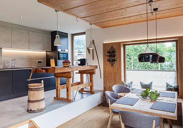 Küche mit Esszimmer