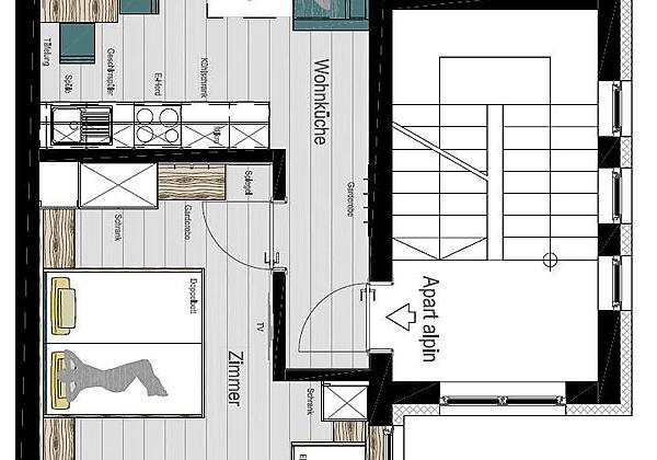 Grundriss Apart alpin