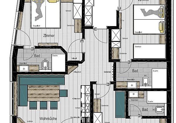 Grundriss Apart sunrise
