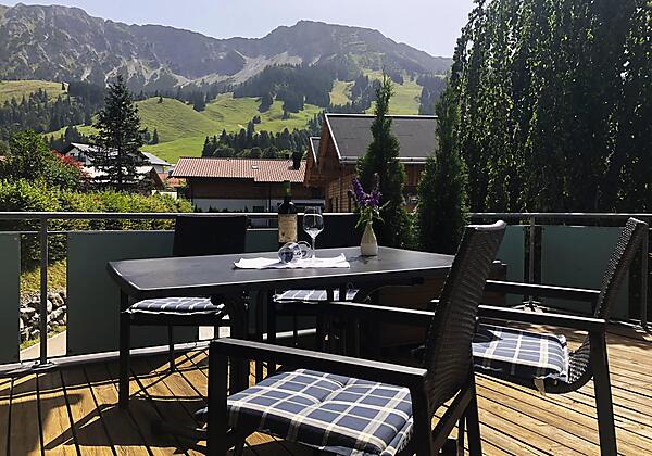 Blick von der Terrasse der Wohnung "Silberdistel"