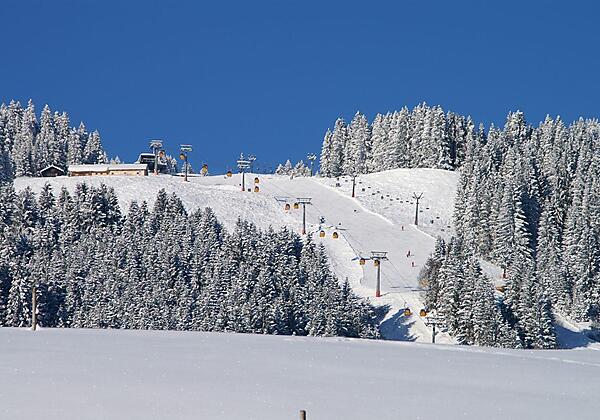 Glitzerschnee, tiefblauer Himmel, knirschende Wege