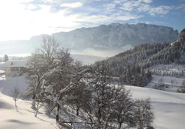 Die wunderbare Aussicht auf den Zahmen Kaiser