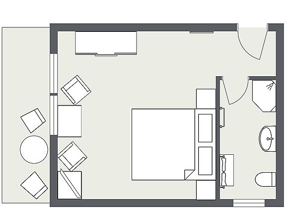 Grundriss Doppelzimmer