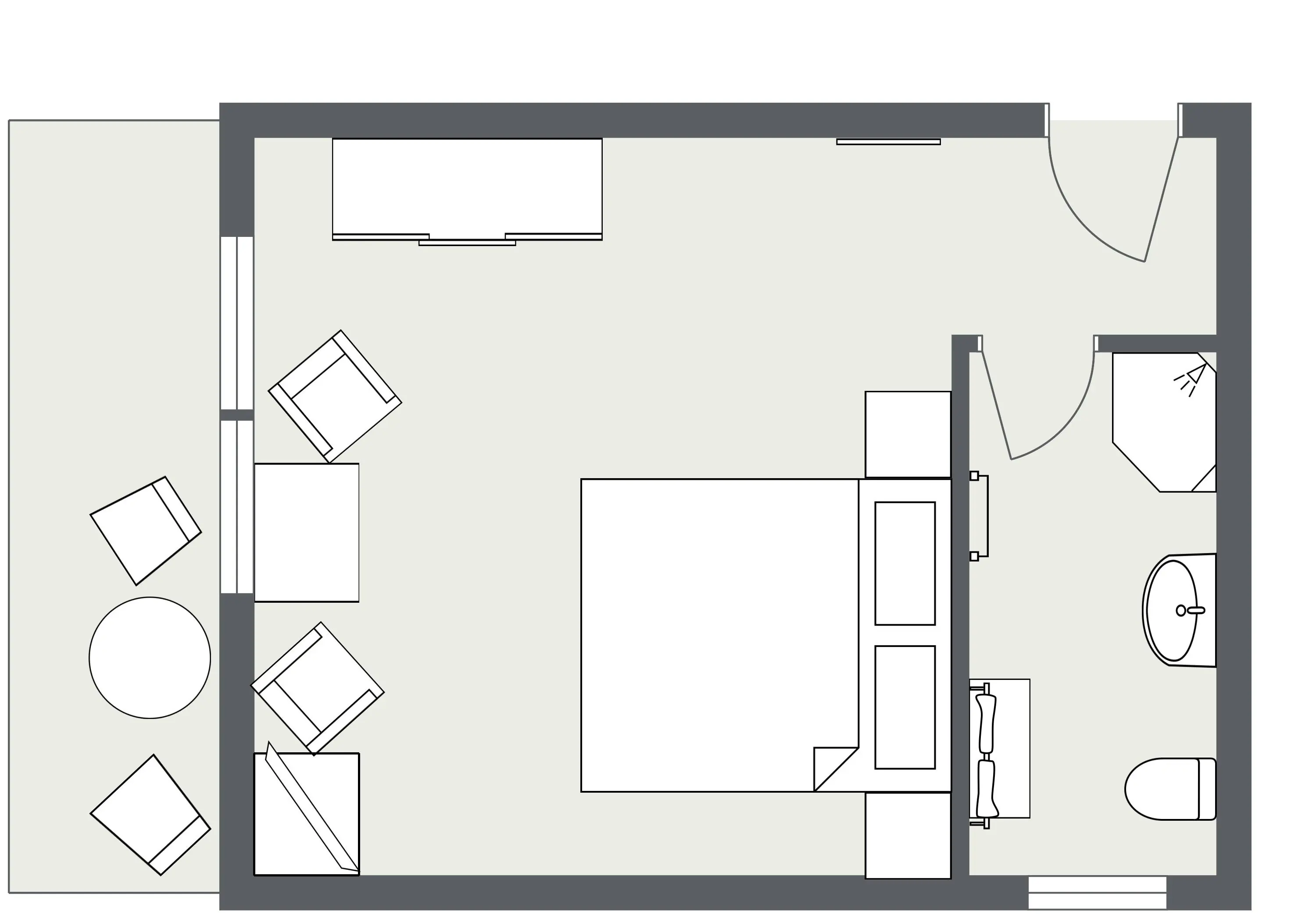 Grundriss Doppelzimmer