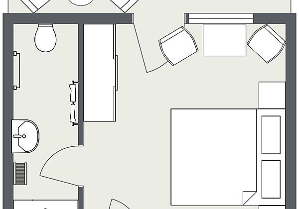 Grundriss Doppelzimmer