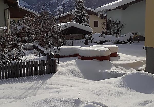 Garten im Schnee