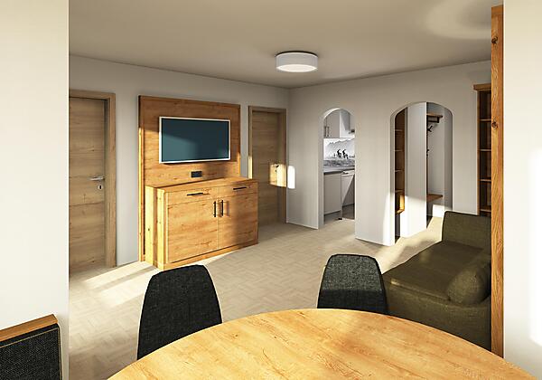 FeWo Rotspitz - Wohnbereich