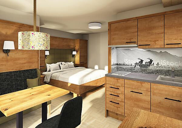 FeWo Kühgund - Wohn-/ Schlafbereich