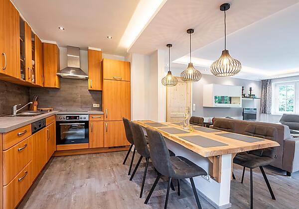 Appartement Alpenrose Küche und Essbereich