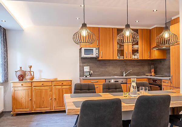Appartement Alpenrose - Küche und Essbereich