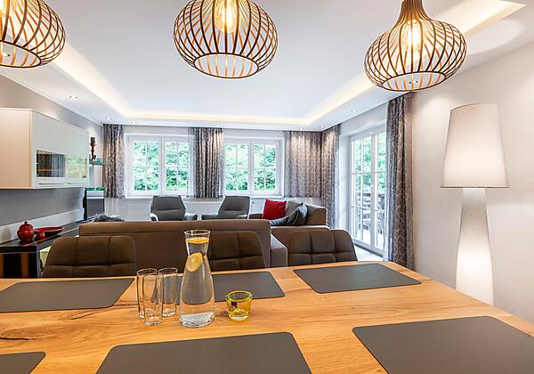 Appartement Alpenrose Essbereich - Wohnzimmer