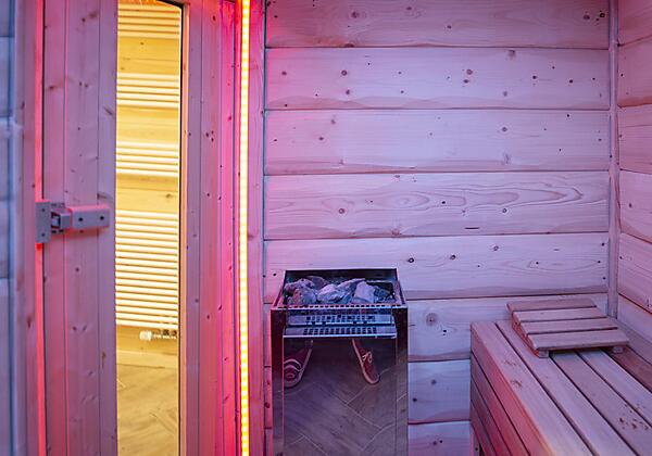 Haus Stoll Saunainnenbereich Fischen