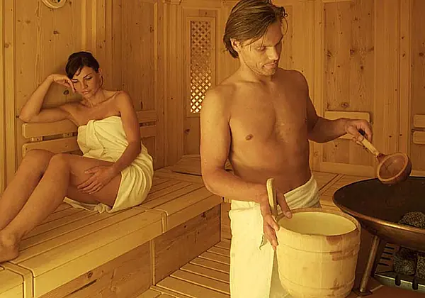 Sauna im Hotel Dolomiten in Welsberg
