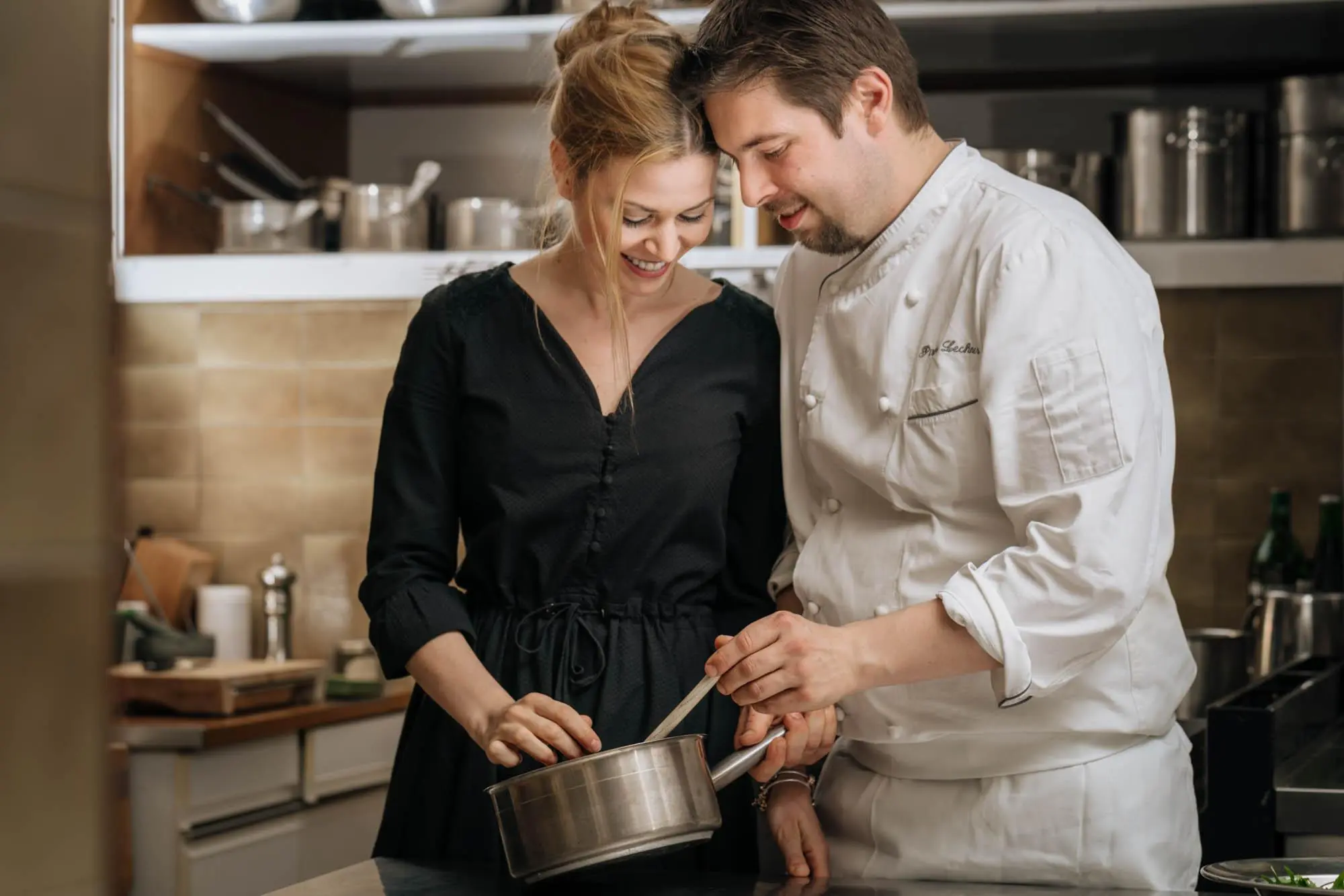 Ihre Gastgeber Mallorie Rey und Pirmin Lechner
