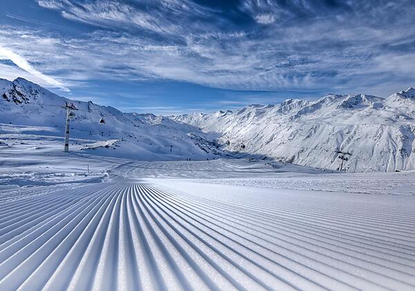 Perfekt präparierte Piste