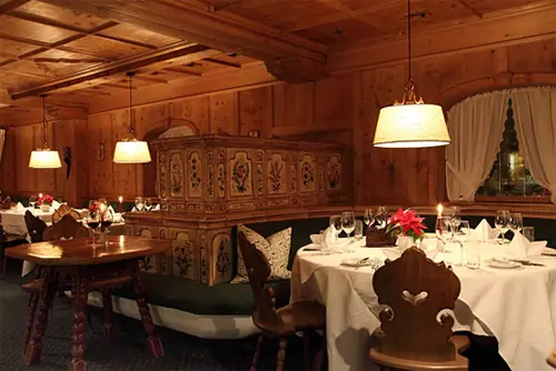 Das Restaurant 'Montafoner Stube' im Hotel Madrisa in Gargellen