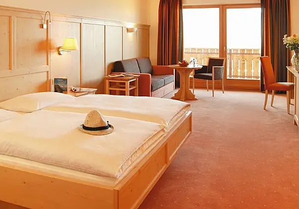 Ein Zimmer im Hotel Plunger in Kastelruth