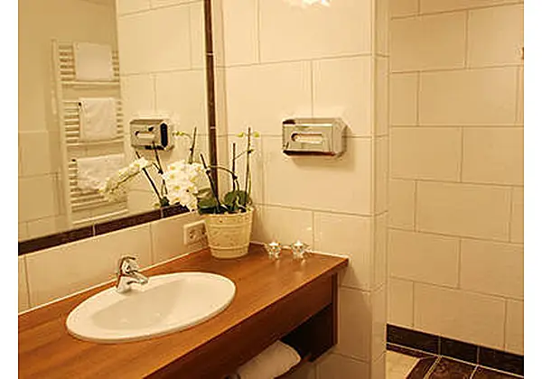 Badezimmer im Hotel Erlebniswelt Stocker in Schladming-Rohrmoos