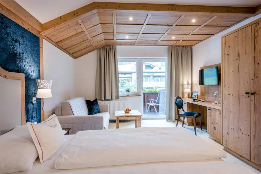 Doppelzimmer Edelweiss im Hotel Vierjahreszeiten in Tux