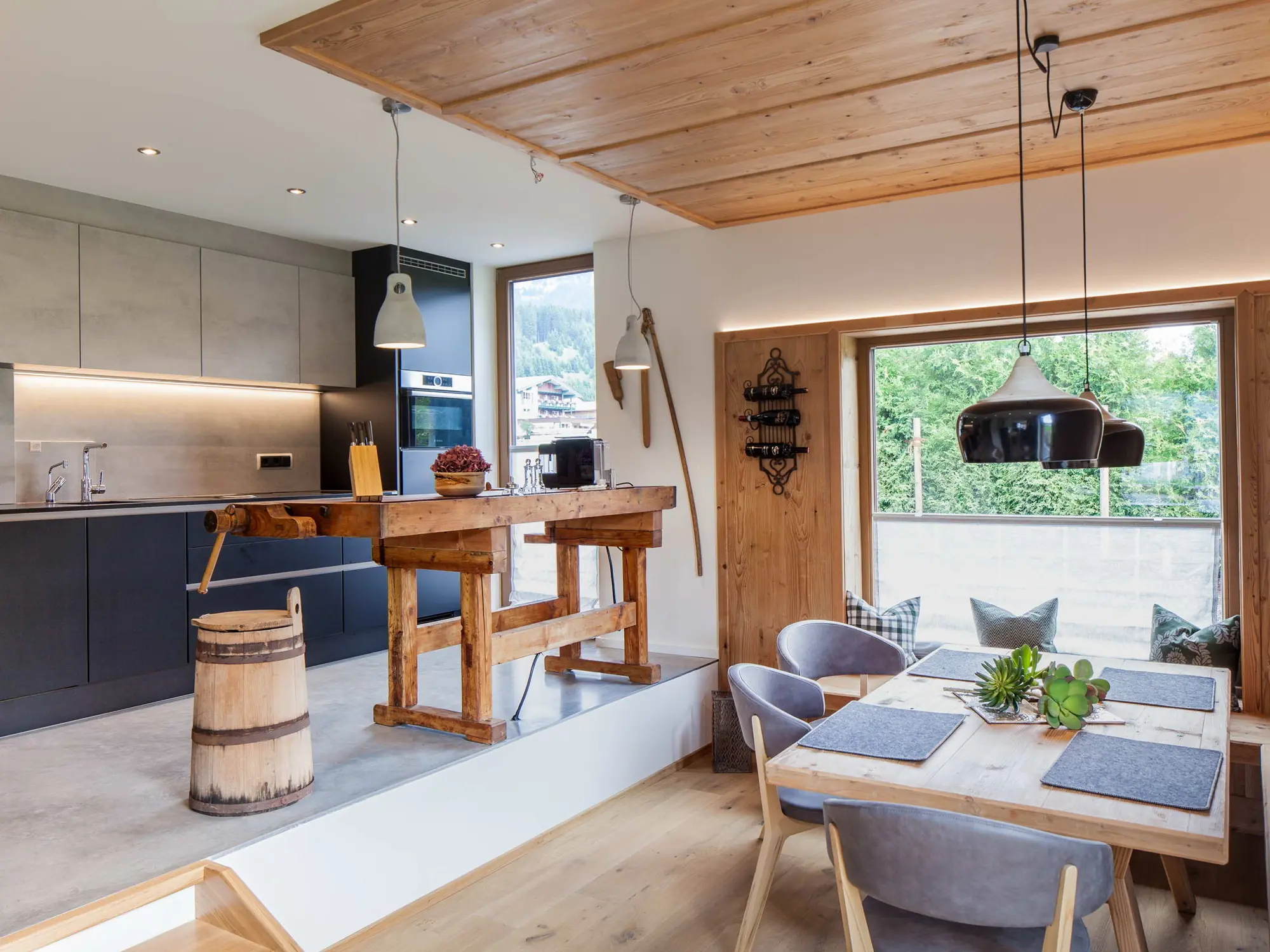 Küche mit Esszimmer