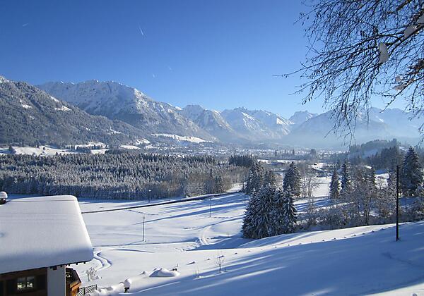 Winterliche Aussicht vom Landhaus