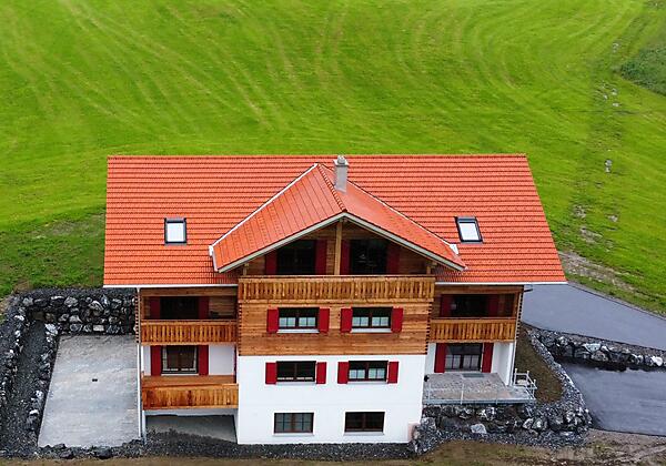 Ferienhaus aus der Vogelperspektive