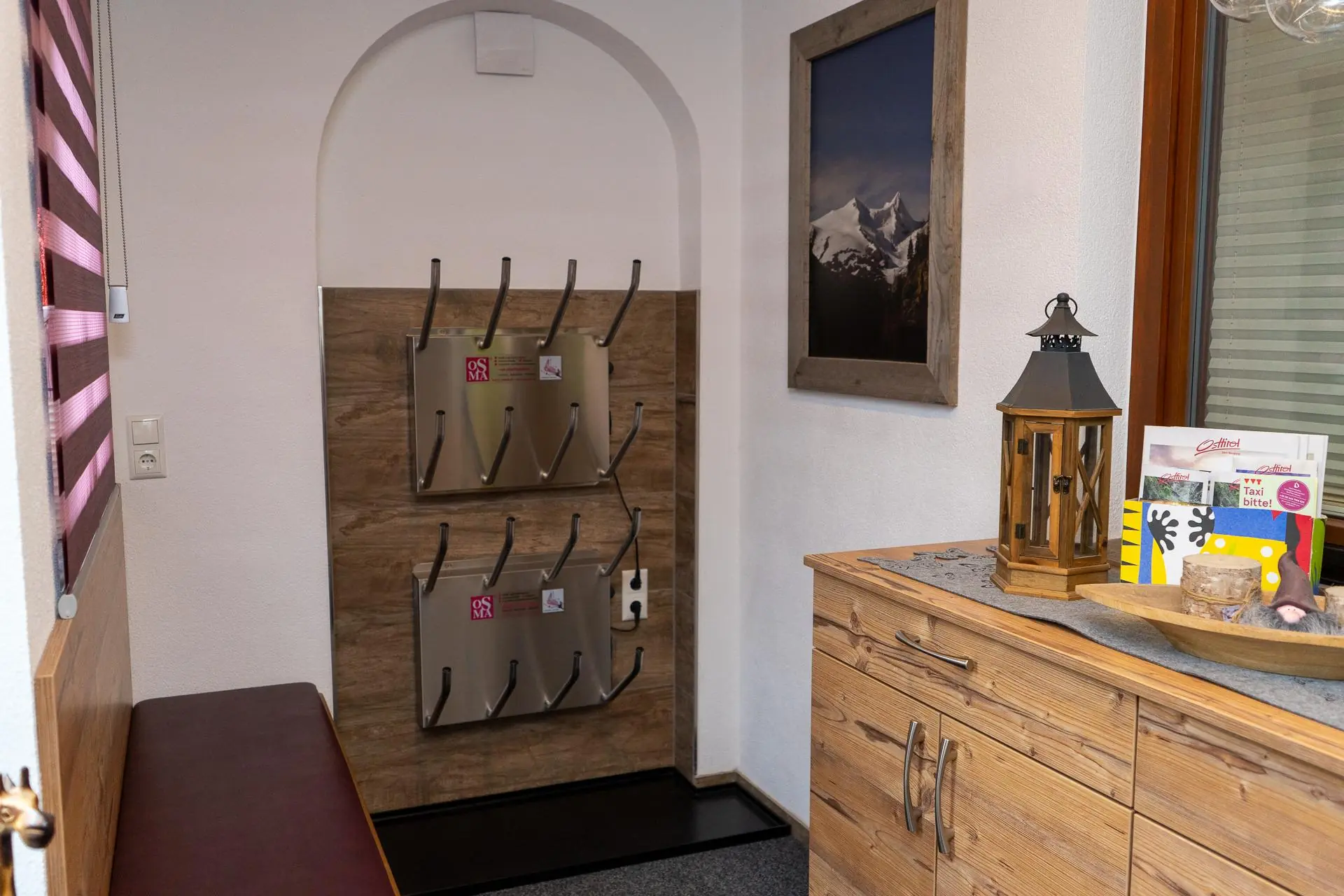 Schuhtrockner im Eingangsbereich
