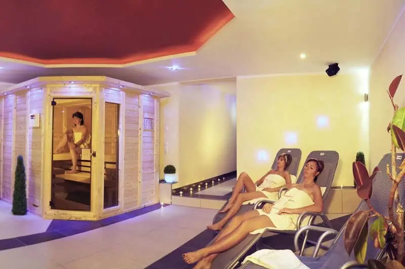 Der kleine Wellnessbereich in der Pension Anja